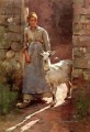 Chica con cabra Theodore Robinson